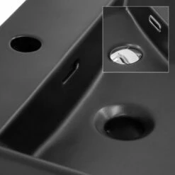 Lavabo Céramique Noir 415x360x30mm -HOME24 Ventes 0082d760cdf74a31b908efccf8250feb