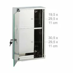 Armoire à Pharmacie Inox Porte Miroir -HOME24 Ventes 008344df99a44093a606312ab16646a0