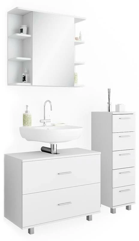 Salle De Bains Ilias Blanc (3 éléments) 6 Salle De Bains Ilias Blanc (3 éléments) – Image 4