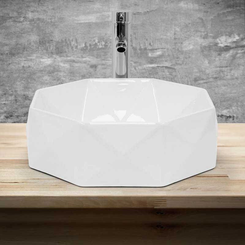 Lavabo Rond Ø 42x13,5 Cm Blanc 4 Lavabo Rond Ø 42x13,5 Cm Blanc – Image 2
