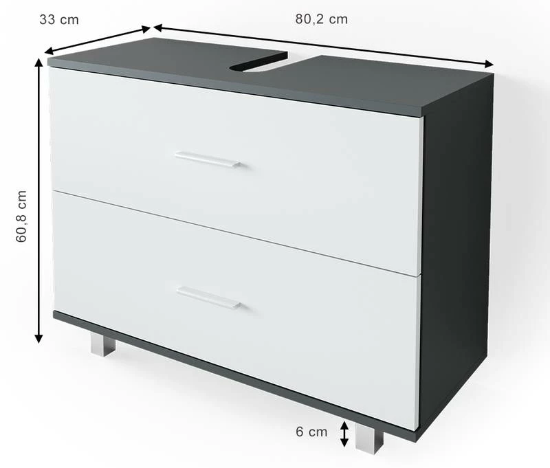Meuble Sous-lavabo Ilias Sonoma/blanc 13 Meuble Sous-lavabo Ilias Sonoma/blanc – Image 11