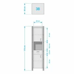 Colonne Salle De B. MANCHESTER 2 Portes -HOME24 Ventes 1000008907 180615 16211101 GALLERYIMAGES P000000001000008907