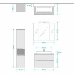Salle De Bain Tiberio VII (3 éléments) -HOME24 Ventes 1000194080 200114 08540400013 SKETCH DETAILS P000000001000194080 sketch