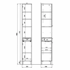 Salle De Bain Arvada V (5 éléments) -HOME24 Ventes 1000205938 200221 13364400113 SKETCH DETAILS P000000001000205938 sketch