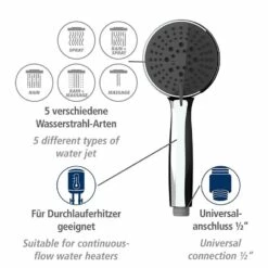 Wenko Pommeau De Douche Basic Line IV 10 Wenko Pommeau De Douche Basic Line IV -HOME24 Ventes 1000352550 220519 031 DETAILS P000000001000352550