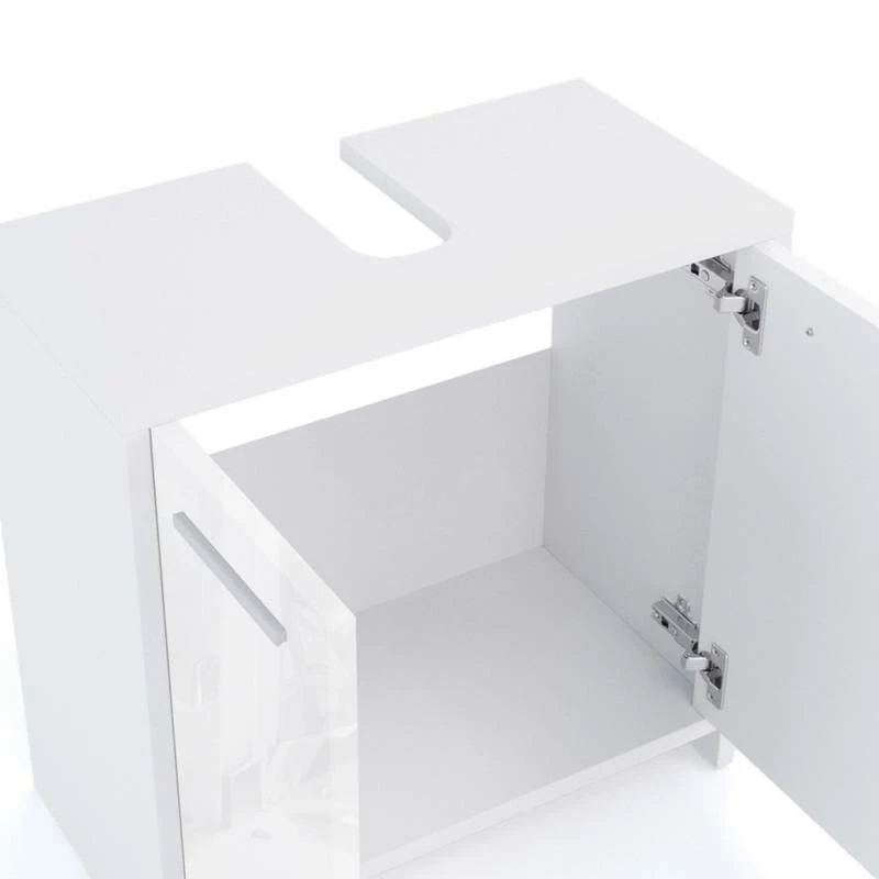 Meuble Sous-lavabo Kiko Blanc Brillant 8 Meuble Sous-lavabo Kiko Blanc Brillant – Image 6