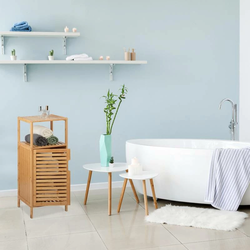 Meuble De Salle De Bain En Bambou 4 Meuble De Salle De Bain En Bambou – Image 2