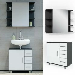 Salle De Bain Ilias Anthracite (2 élém.) -HOME24 Ventes 1ae249dd45f64810a94d18d8892d8226