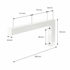 Support Mural En L 300x150x30 Mm Blanc -HOME24 Ventes 1b438f22a0a1408b80ba68bacd6994e5