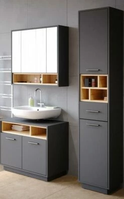 Salle De Bain Beatrice Anthracite(3 él.)