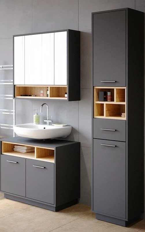 Salle De Bain Beatrice Anthracite(3 él.) 3 Salle De Bain Beatrice Anthracite(3 él.)