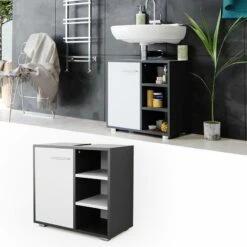 Meuble Sous-lavabo Perry Anthracite -HOME24 Ventes 22dabe66e2eb46939f599544cfe015ef