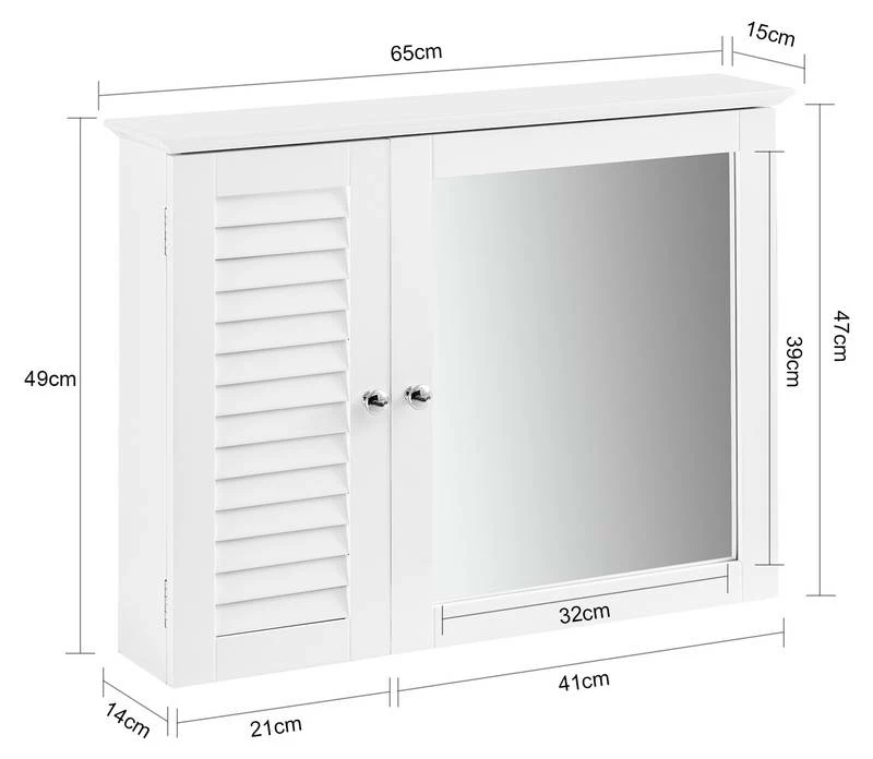 Armoire Haut Avec Miroir BZR55-DG 13 Armoire Haut Avec Miroir BZR55-DG – Image 11