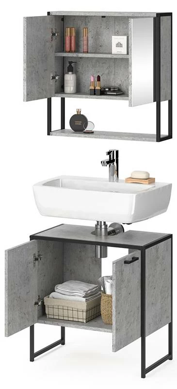 Salle De Bain Fyrk Béton (2 éléments) 7 Salle De Bain Fyrk Béton (2 éléments) – Image 5