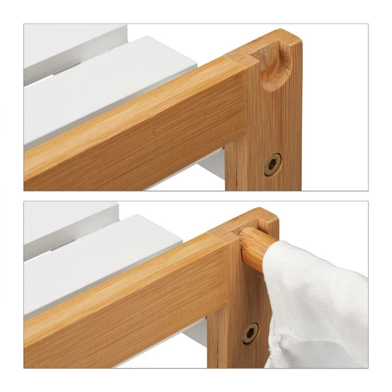 Étagère à 4 Niveaux Avec Panier à Linge 9 Étagère à 4 Niveaux Avec Panier à Linge – Image 7