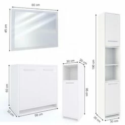 Salle De Bain Kiko Blanc (4 éléments) -HOME24 Ventes 36522201db5347be9a554cdb2a96f95d