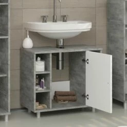 Meuble Sous-lavabo Fynn Blanc Béton 11 Meuble Sous-lavabo Fynn Blanc Béton -HOME24 Ventes 39085b45db8f4cba888f959979f83594