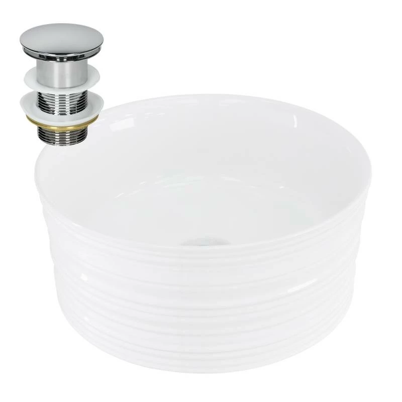 Lavabo Ø 41x18cm Noir Céramique 10 Lavabo Ø 41x18cm Noir Céramique – Image 8