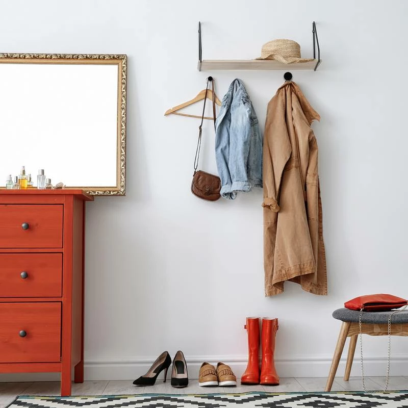 Lot De 3 Patères Muraux En Bois Noir 4 Lot De 3 Patères Muraux En Bois Noir – Image 2