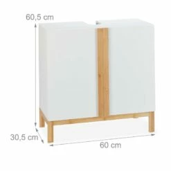 Meuble Dessous De Lavabo En Bambou Blanc -HOME24 Ventes 3f7487960c034b01a1f6a8658977db59