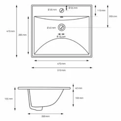 Vasque Rectangulaire 51x155x415 Cm Blanc -HOME24 Ventes 413486fa717842ceac74e0dd98ec7c76