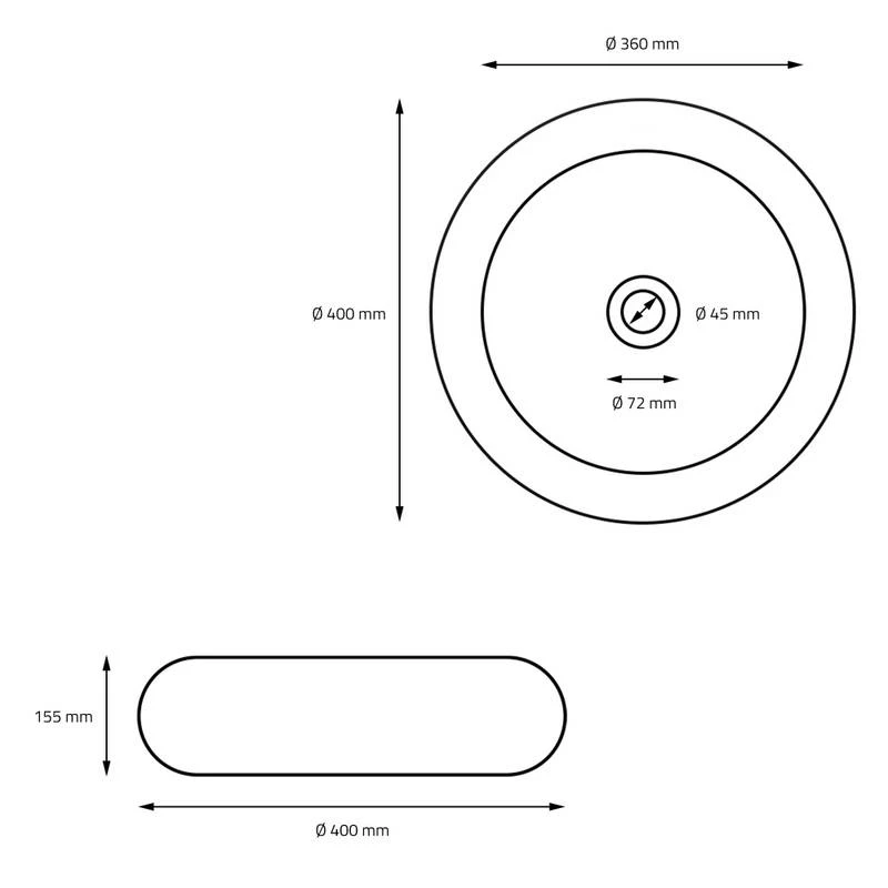 Lavabo Forme Ronde Ø 40x15,5cm 9 Lavabo Forme Ronde Ø 40x15,5cm – Image 7