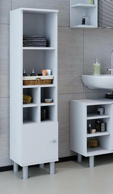 Chiffonnier Fynn Blanc 7 Compartiments 4 Chiffonnier Fynn Blanc 7 Compartiments – Image 2