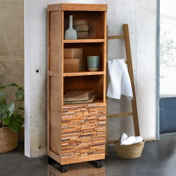 Néo - Colonne De Salle De Bain En Teck M 5 Néo - Colonne De Salle De Bain En Teck M – Image 3