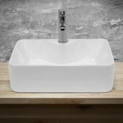 Vasque Carrée 480x380x140mm Blanc -HOME24 Ventes 4fbb9d02219c43f0b37310c88aa3f157