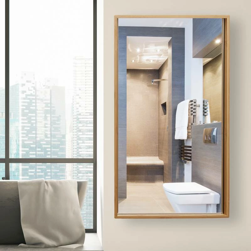 Armoire De Salle De Bain Miroir Bambou 4 Armoire De Salle De Bain Miroir Bambou – Image 2