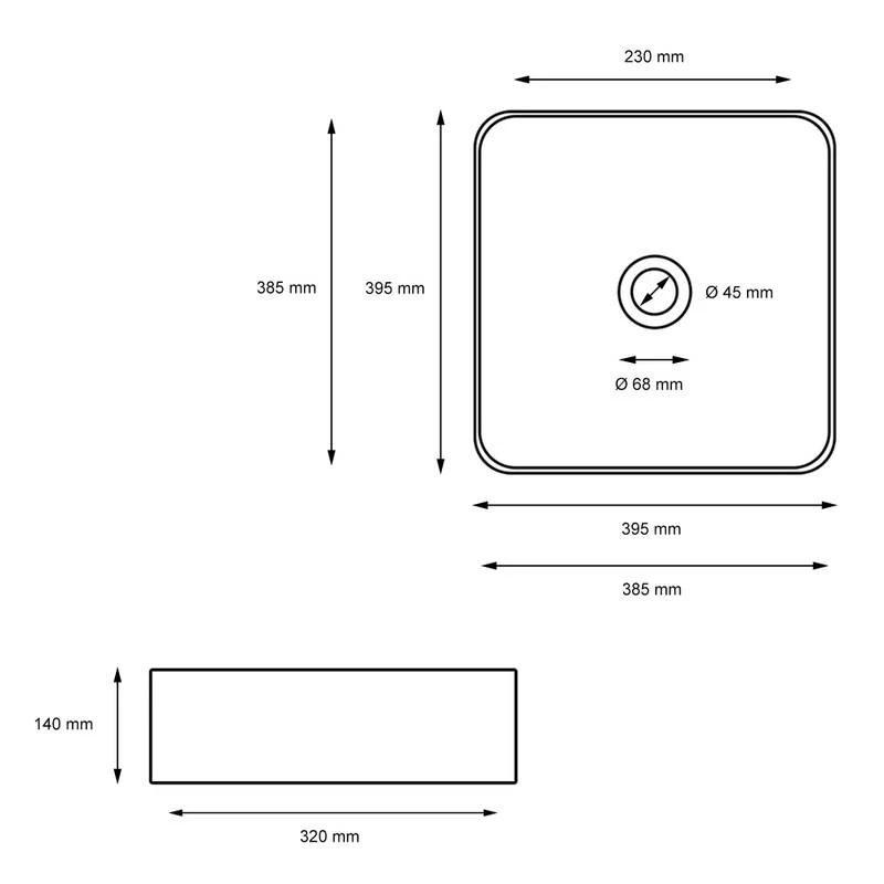 Vasque 395x395x14 Cm Noir 9 Vasque 395x395x14 Cm Noir – Image 7