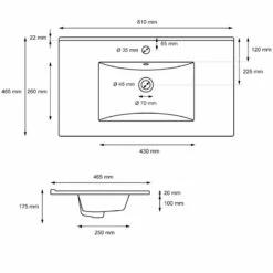Lavabo 810x465x175mm Blanc -HOME24 Ventes 59df6603722844c5a7c72b9d1620a3d9