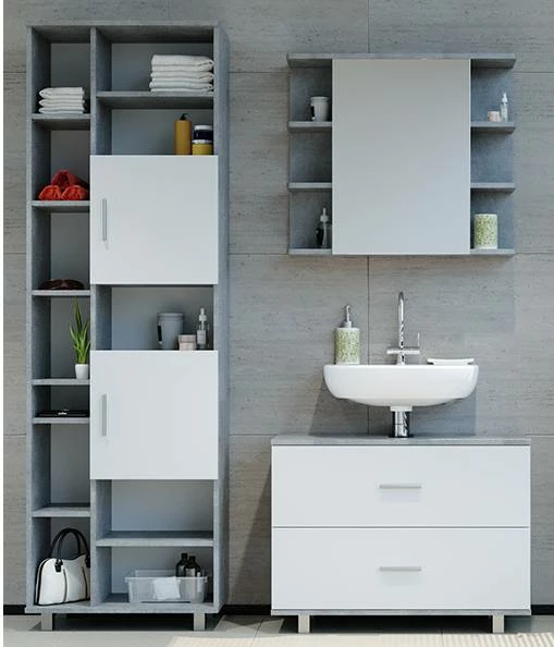 Salle De Bains Ilias Béton (3 éléments) 3 Salle De Bains Ilias Béton (3 éléments)