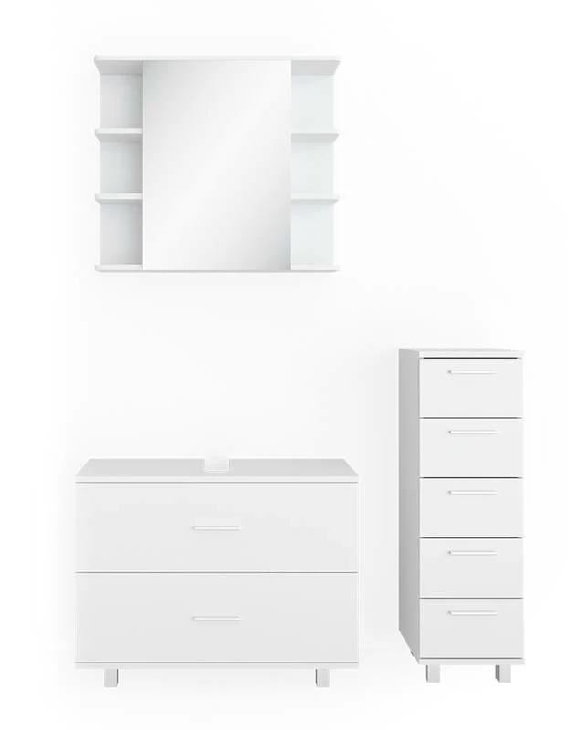 Salle De Bains Ilias Blanc (3 éléments) 5 Salle De Bains Ilias Blanc (3 éléments) – Image 3