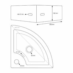 Lavabo D'angle 46x33x13cm Blanc -HOME24 Ventes 5cf044cb91df47e08344dc59aa063d2a