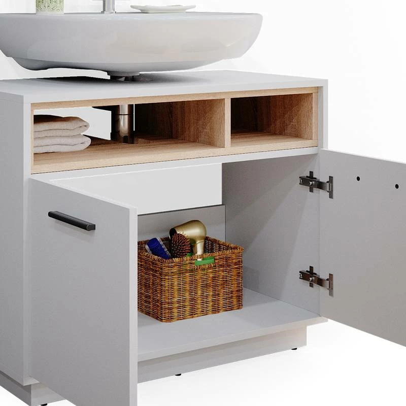 Meuble Sous-lavabo Beatrice Blanc/sonoma 8 Meuble Sous-lavabo Beatrice Blanc/sonoma – Image 6