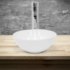 Lavabo Rond Ø 28x116 Cm Blanc -HOME24 Ventes 5f7a2b1506e14e799b738d5ad7ea6a15