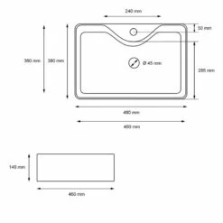 Vasque Carrée 480x380x140mm Blanc -HOME24 Ventes 64ad54182c7b463a95beb27d959ca32a 1