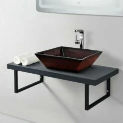 Plan De Toilette Noir Mat -HOME24 Ventes 6572bed06848432bb24e97c5ffda5a56
