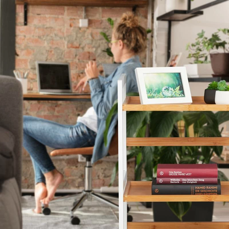 Etagère De Bain En Bambou Blanche 8 Etagère De Bain En Bambou Blanche – Image 6