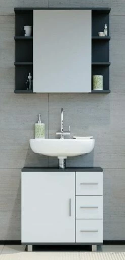 Salle De Bain Ilias Anthracite (2 élém.)