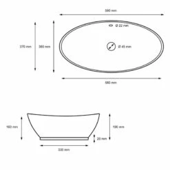Lavabo Ovale 59x38x19 Cm Noir -HOME24 Ventes 6d0c79143afb4db0aebf6e71ff71a1ef