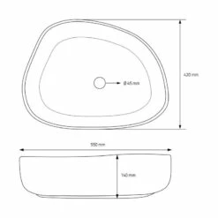 Lavabo Ovale 55x42x14cm Blanc Céramique -HOME24 Ventes 6d1aeae455f844cc818d2fb311ad51e2