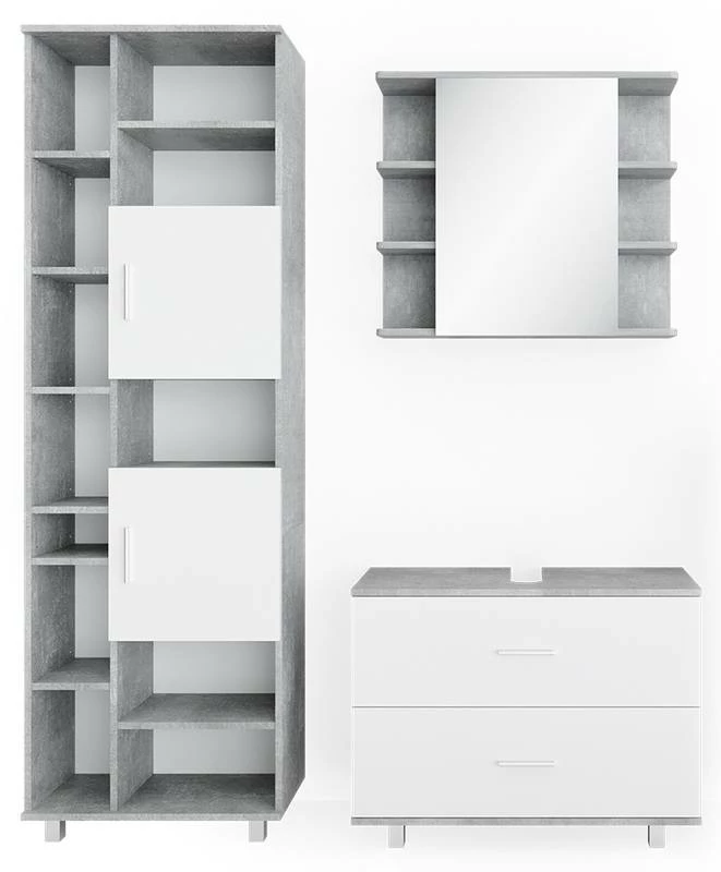 Salle De Bains Ilias Béton (3 éléments) 5 Salle De Bains Ilias Béton (3 éléments) – Image 3