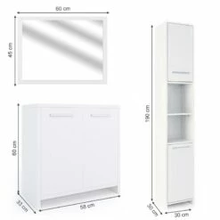 Salle De Bain Kiko Blanc (3 éléments) -HOME24 Ventes 70837962a3674b8bb8542b6144b52bbf