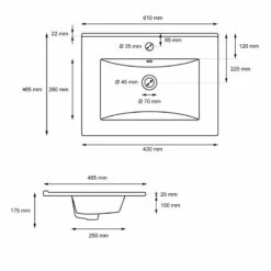 Vasque Carrée 610x465x175mm Blanc -HOME24 Ventes 714addc79b7d433883c98030b0d1a49a
