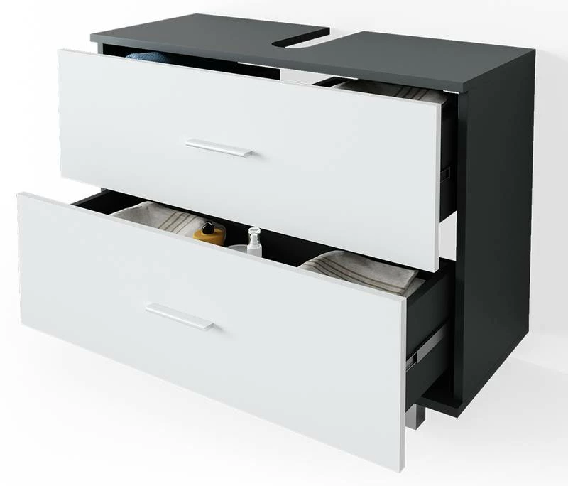 Meuble Sous-lavabo Ilias Sonoma/blanc 11 Meuble Sous-lavabo Ilias Sonoma/blanc – Image 9