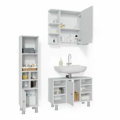 Salle De Bains Fynn Blanc (3 éléments) -HOME24 Ventes 8256437fc77247d3afb00d41e28706b3