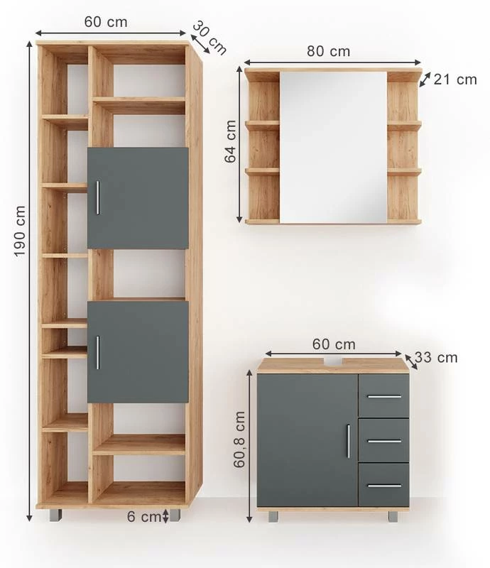 Salle De Bain Ilias Goldkraft (3 élém.) 8 Salle De Bain Ilias Goldkraft (3 élém.) – Image 6