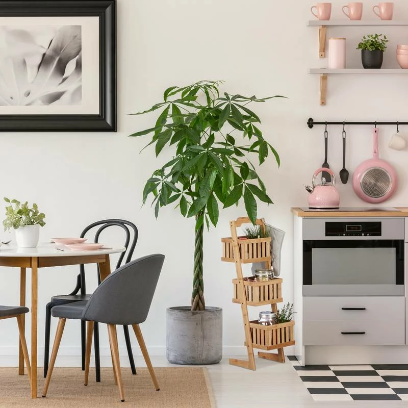 Étagère Salle De Bain Bambou 3 Paniers 5 Étagère Salle De Bain Bambou 3 Paniers – Image 3